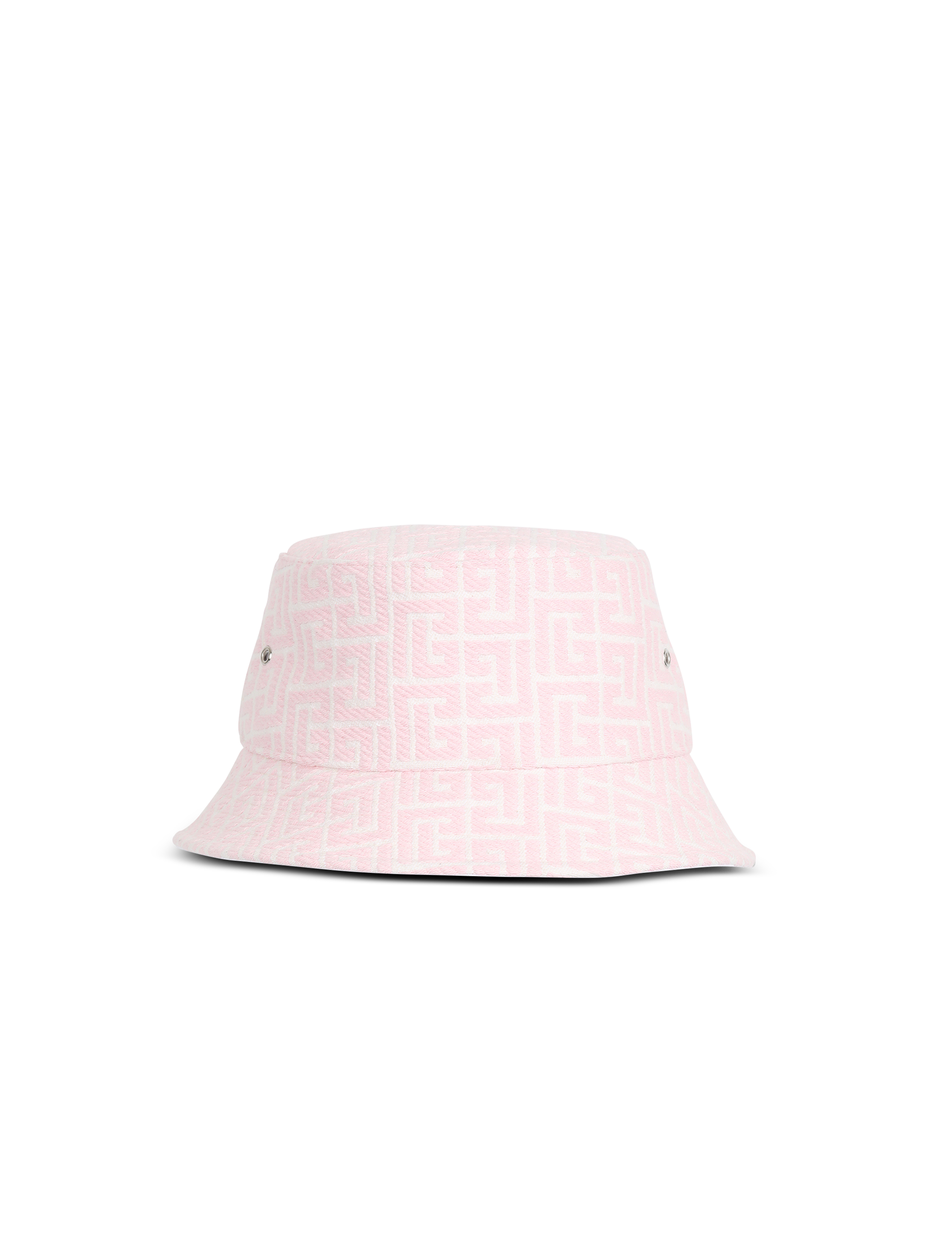 Balmain-monogrammed jacquard bucket hat, pink